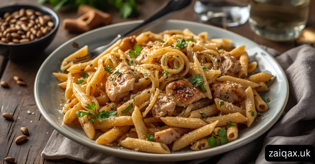 Whole Wheat Penne with Chicken and Sunflower Seeds