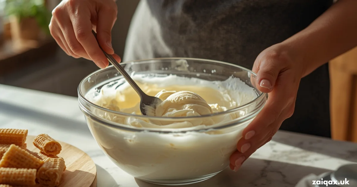 Best Churro Ice Cream Recipe Secret Homemade Delight 4. Fold Gently